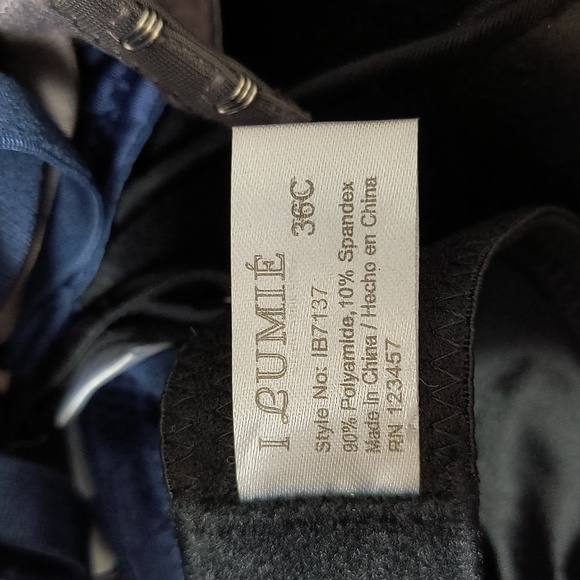 I Lumié Bra Push Up Women's Size 36C Padded Wired Solid Colors - Picture 9 of 9